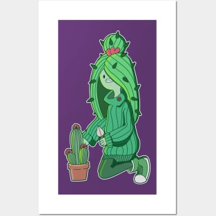 cute cactus girl Posters and Art